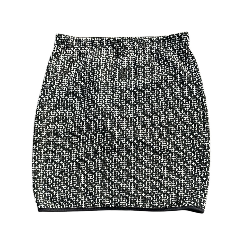 MAX STUDIO WOMENS BLACK AND CRÈME SKIRT SIZE MEDIUM